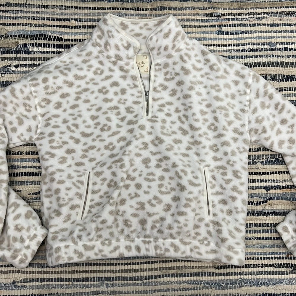ALTAR’D state cheetah print quarter zip